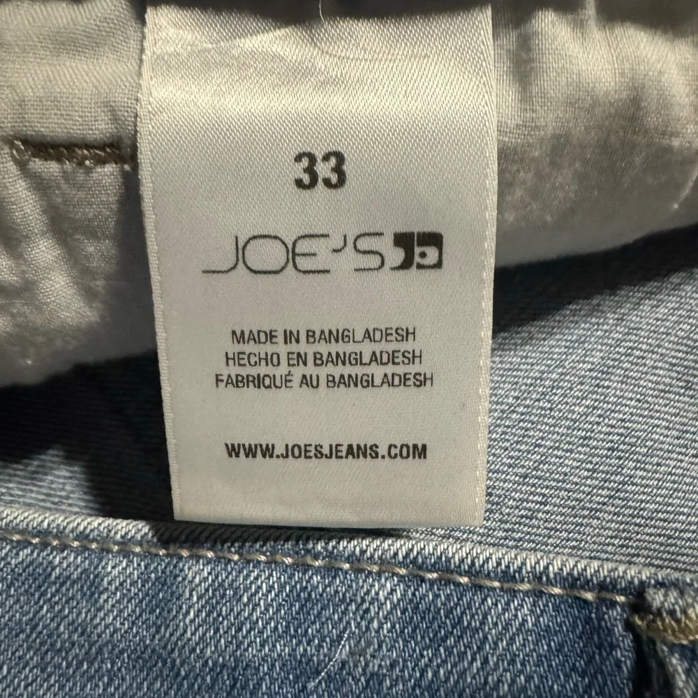 Joe’s Salma Rolled Raw Hem Cut Off Blue Denim Jean Shorts Size 33 New